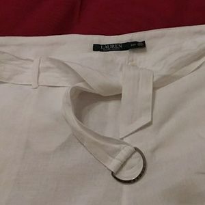 100% Linen Ralph Lauren White Pants size 22W.